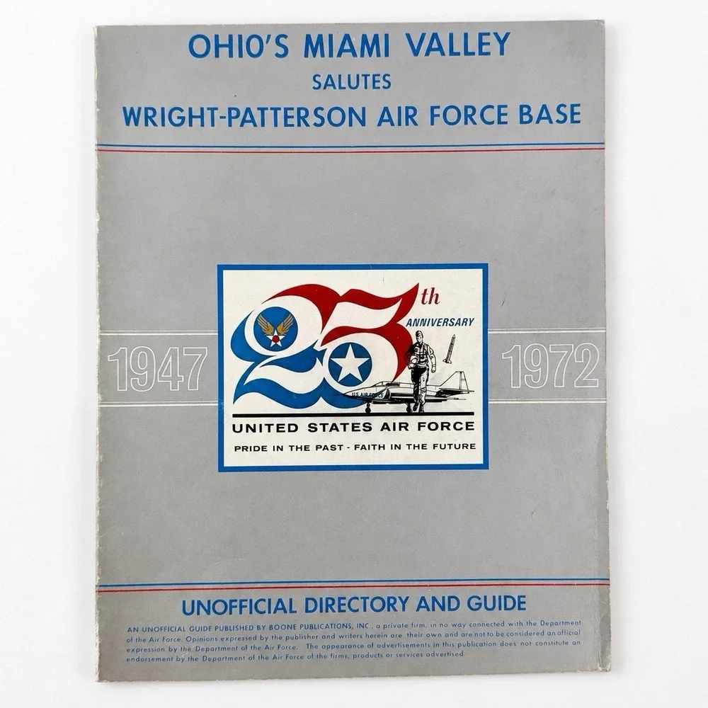 1972 Wright-Patterson AFB 25th Anniversary Directory Guide USAF Dayton Ohio VTG